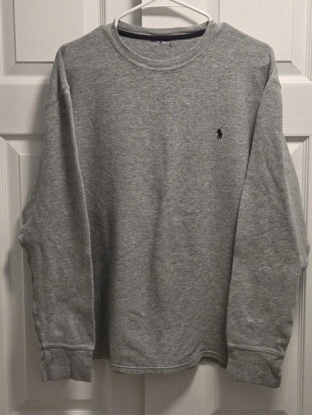 Polo by Ralph Lauren Men’s Heather Gray Crewneck Thermal Shirt Size Large